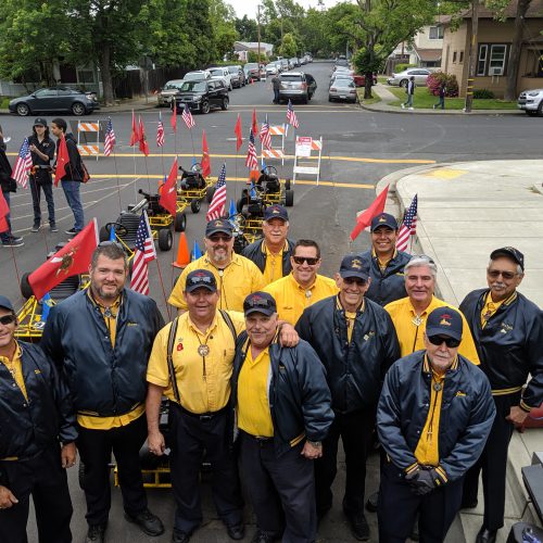 Ben Ali Shriners preparing their go-karts for a parade in Vacaville. Photo by Jacob Cummings
