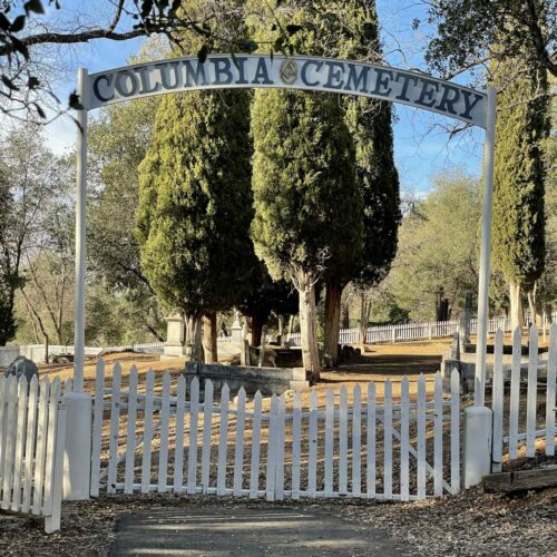 Entrance to Columbia Masonic Cemetery in Tuolumne County, California. California Freemason Magazine