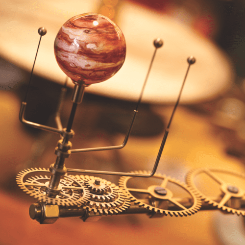 An antique orrery shows the planets revolving around the sun. In Freemasonry, the concept of starting over is central—on both a personal level and to the entire fraternity.