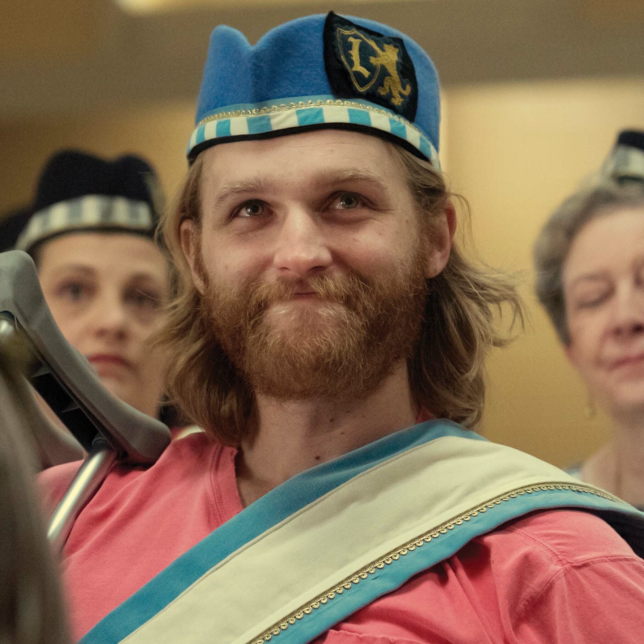 Dud, played by Wyatt Russell, is an initiate in a quasi-Masonic order in the AMC series Lodge 49.