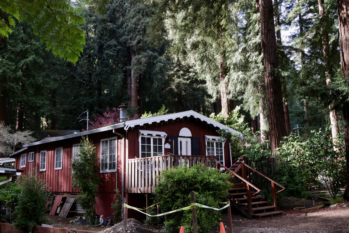 A typical 2-bedroom cabin at the Paradise Park Masonic Club in Santa Cruz.