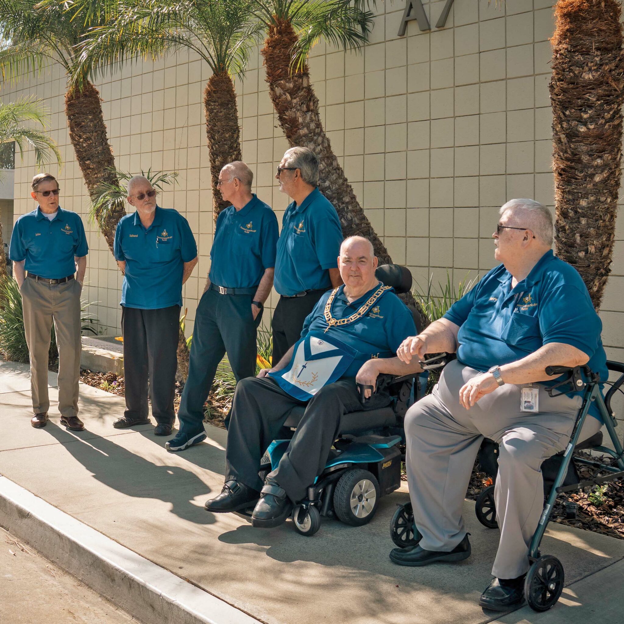 Members of Destiny Lodge No. 856 at the Masonic Homes in Covina