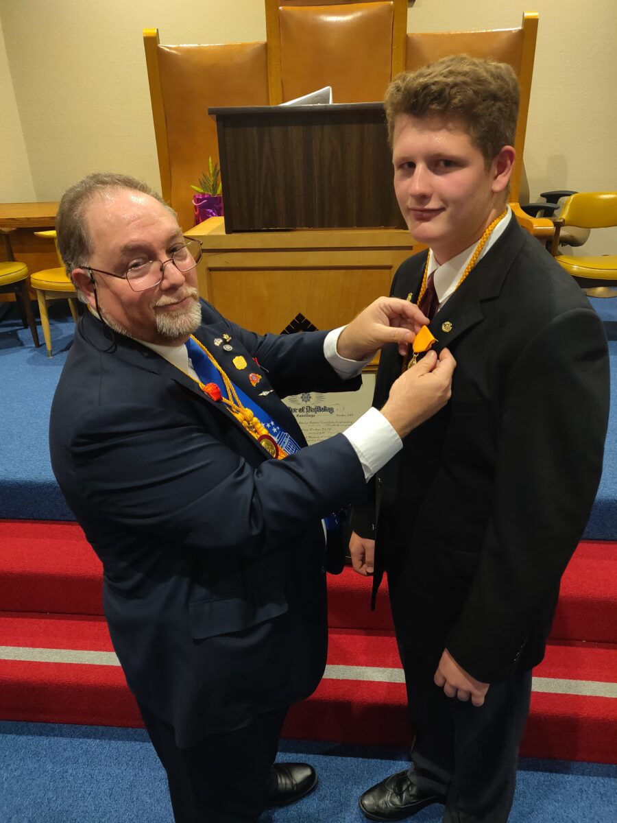 Steven Kolden, California Mason and one of the 2024 Youth Support Award winners.