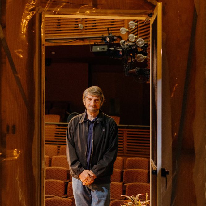 John Gaddis, a past master of Long Beach No. 327 and technical director of South Coast Repertory, brings the theater to life.