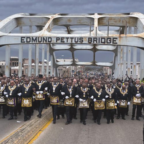 Prince Hall Masons from around the U.S. gather to recognize the 60th anniversary of the crossing of the Selma Bridge, a seminal event in the Civil Rights era.