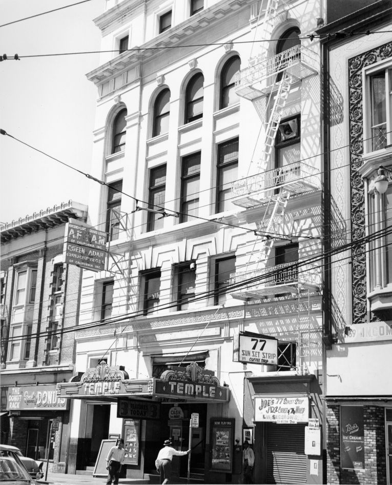 The Temple Theater at 1745 Fillmore, formerly King Solomon's Masonic Temple. Courtesy of SFPL