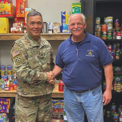 Raymond Foster of San Dimas No. 428 inside the Fort Irwin Food Pantry