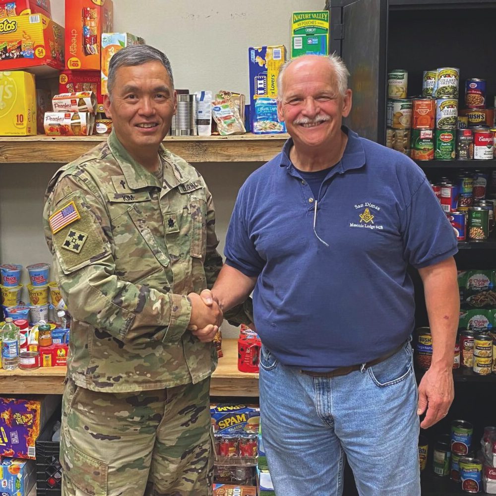 Raymond Foster of San Dimas No. 428 inside the Fort Irwin Food Pantry