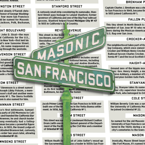 Masonic Streets of San Francisco. Learn the history of the Masons who've lent their names to San Francisco streets.