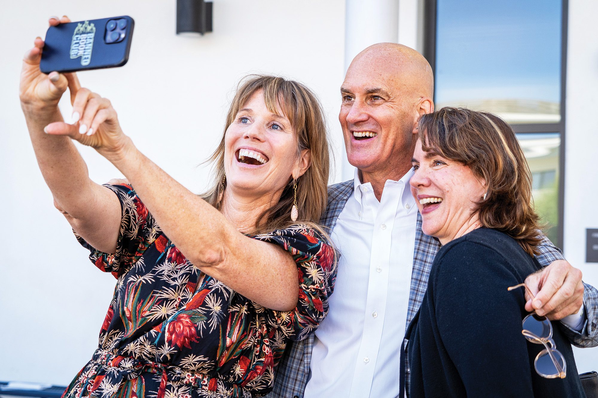 California Masonic Foundation president Doug Ismail, Raising a Reader head Michelle Torgerson, and Holly Kreider of the Center for Family Math share a moment.
