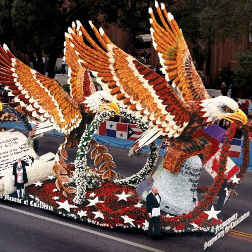 Remembering the most over-the-top Masonic floats from years past at the annual Tournament of Roses parade before the Rose Bowl.